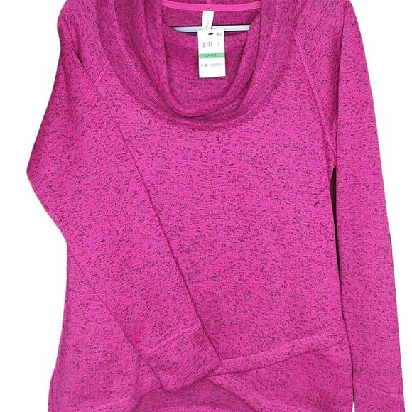 NEW Ideology Sz LG Pullover Fleece Women's Cowl Neck Cozy Sweater Passion Berry - Picture 3 of 10